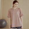 Camiseta esportiva de manga curta em malha transparente, secagem rápida, feminina, para corrida, treino, top de yoga, absorvente de suor, respirável, fina de verão