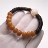 Raiz de Bodhi Jade Branco Círculo Único Estilo Antigo Contas Cilíndricas Cordão Liso e Outros Ricos e Diversos Exquisitos e Bonitos Pulseiras de Bodhi Atacado