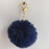 Colgante de bola de pelo sintético de conejo rex de imitación de 8 cm, llavero, accesorios para bolso de joyería DIY, colgante de bola de lana al por mayor