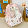 Mochila Escolar Desenho Animado Fofa para Aluno do Ensino Fundamental Nova 2025 Feminina Ins Nicho Fofa Fresca Bonita Simples