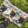 Calcetines Deportivos de Media Caña para Hombre Qianzufang, Calcetines de Algodón Tejido para Estudiantes, Serie Versátil Estilo Coreano, Otoño/Invierno 26