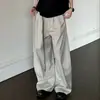 Pantalones de pierna ancha estilo americano, corte limpio, simples, doble pinza, caída, diseño nuevo primavera verano para mujer