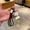 Llavero grande de perro sentado nuevo colgante de bolsa lindo llavero de coche juguete de peluche regalo venta al por mayor