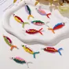Pescado Colorido Tejido Divertido de Dibujos Animados Colgante Pendientes Dopamina DIY Pendientes Colgante para Bolsos Llavero Accesorios