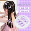 Ligas para el Cabello con Moño Rosa de Cinta para Niñas, Juego de Diez, Bandas para el Cabello con Moño Hechas a Mano Simples y Dulces, Cuerda Elástica Alta para el Cabello