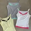 Camisole Costurada Transfronteiriça Europeia e Americana Y2K para Mulheres, Decote de Renda Color-Block, Bainha com Laço, Corte Justo, Camiseta Regata Interna Estilo Puro Desejo