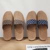 Pantuflas de Ratan y Hierba para el Hogar Verano Pantuflas de Lino para Interior Silenciosas Antideslizantes Estilo Japonés Pantuflas para Piso de Madera Transpirables Pantuflas Tejidas de Ratan