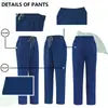 Conjunto de Uniforme de Poliéster de Secado Rápido con Doble Bolsillo para Doctora y Enfermera para Mujer