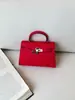 Bolsa 2026 Nuevo Estilo de Moda Segunda Generación Bolso Kelly 22cm Hebilla Plateada Primavera Verano Sentido de Alta Gama Bolso para Mujer Hombro Único Cruzado de Hombro Bolso de Mano