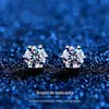 Colar de diamante de moissanita feminino 1 quilate clássico quatro garras pingente de moissanita prata esterlina simples moda presente de dia dos namorados