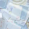 Cuaderno de Poesía Azucarada Serie Años Suaves Papel con Línea en Relieve Ins Base para Decoración de Diario DIY 15 Hojas 6 Diseños