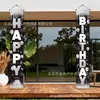 Banner Plateado de Feliz Cumpleaños Más Vendido en Amazon Decoración de Cumpleaños Fiesta Interior Exterior Suministros Decorativos