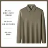Camisa Polo de Lujo para Hombre de Manga Larga, Antibacteriana, Antiestática, Infrarrojo Lejano, Cálida, Transpirable, Casual de Negocios, Multicolor, Camisa con Cuello de Solapa