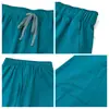 Traje Gola Alta Feminino Zíper Salão de Beleza Roupa de Trabalho Uniforme Lavagem à Mão Roupas de Verão Manga Curta Roupas Cirúrgicas
