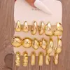 Set de Pendientes Exagerados con Forma de C de Moda Retro Transfronteriza Europea y Americana, Aros para Orejas Personalizados en Oro y Plata, Pendientes Ccb Empaquetados en Tarjeta para Mujeres