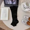 Calcetines de Malla Fina Estilo Ballet Gris para Cubrir el Pie y la Pantorrilla para Mujer Primavera/Verano Calentadores de Pierna con Volantes Inspirados en Miu Cubre Piernas Básicos Versátiles
