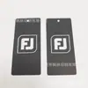 Fábrica de impresión de Dongguan personaliza etiquetas de ropa con LOGOTIPO, papel especial con estampado dorado, conforme a las regulaciones PPWR