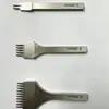Punzón de Diamante de Acero Blanco, Herramienta para Costura, Juego de 3/4mm, Herramienta de Punzonado para Cuero DIY