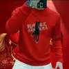 Sudadera para hombre con citas positivas estilo chino: "El futuro es incierto, tú y yo somos ambos caballos negros." De manga larga, forro polar, grueso, adecuado para usar como prenda exterior o como capa base