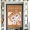 Nova cortina de porta decorativa de gato laranja cortina de partição de banheiro quarto haste telescópica sem furos tecido de cortina feia cortina de porta meia cortina