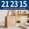 Bolsas de Lino Personalizadas con Logo Impreso en la Bolsa Exterior, Bolsas de Yute Tipo Tote de Gran Capacidad, Bolsas de Lona Imitación Lino para Exportación, Hechas a Medida