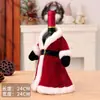 Nuevas cubiertas de botella de vino navideñas, cubiertas de botella de vino tipo vestido navideño, decoraciones de botella de vino tipo falda navideña, bolsas de vino creativas al por mayor