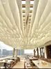 Cortinas de Techo de Moda con Efecto de Viento y Formas de Ola en Gradiente de Colores para Decoración de Restaurantes, Casas de Huéspedes y Atracciones Turísticas