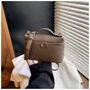 Bolsa de Mão Estilo Coreano Dopamina Fresca Outono 2025 Moda Simples Bolsa Transversal com Padrão Lichia para Mulheres