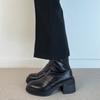 Botines de tacón alto sencillos de estilo francés con tacón grueso para mujer, otoño e invierno 2024, nuevos, con punta redonda, tacón grueso, elásticos y finos.