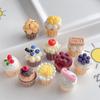 Taza de crema de pastel de simulación accesorios de resina adornos creativos artificiales pegamento de crema DIY funda de teléfono móvil accesorios para el cabello lote de belleza