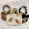 Bolso de mano coreano vintage de oso de peluche para otoño e invierno, bonito bolso de hombro combinable con todo, bolso de lana de cordero, bolso de mujer