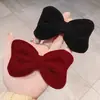 Pasador de Pelo con Lazo Tridimensional Moda Nuevo Año Tocado Lazo de Terciopelo Pinza Superior Pasador para Bebé Clip de Pico de Pato Otoño e Invierno