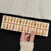Estilo Âmbar de Outono 30 Peças Unhas Usáveis Contas de Vidro Olho de Gato Novo Estilo Manicure Pré-feita Pontas de Unha Venda por Atacado