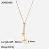 Jieding Collar de Acero de Titanio Estilo Europeo y Americano Ins Cadena de Cuerda en Forma de Y Dos Colgantes de Corazón Collar de Moda para Mujer Collar Largo