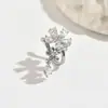 Presilhas de Flor de Zircônia para Mulheres Sem Orelhas Furadas, Presilhas de Osso da Orelha de Luxo Leve, Brincos de Commuter de Alto Padrão Estilo Coreano, Estilo Exquisito e Versátil