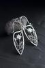 Hecheng National Tide Flower Hollow Brincos Design de nicho antigo Pure Desire Ear Studs Advanced Sense Diamond Elegant Women