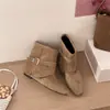 Botines de moda, Botas tipo Martin con plantillas ocultas para aumentar la altura, Nuevos botines para mujer, Elegante estilo retro francés, Colección Otoño/Invierno 2026
