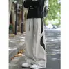 Pantalones cargo para deportes al aire libre, pantalones largos de pierna ancha, pantalones rectos de moda para hombre de primavera y otoño, estilo casual americano holgado de paracaidista con colores contrastantes