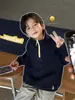 Ropa Infantil Sudadera con Media Cremallera Patchwork para Niños 2026 Primavera Nueva Top Retro para Niños Niños Mayores Ropa Moderna de Primavera y Otoño