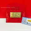 Nuevo Modelo Oro Puro 999 Riqueza Libertad Billete de Oro, Navegación Fluida y Prosperidad, Sobre Rojo Colección Conmemorativa de Negocios Regalo
