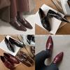 Zapatos de Vestir de Piel de Oveja de Alta Calidad Estilo Francés con Cierre Manual Puntiagudos para el Trabajo Mocasines Nueva Colección Primavera 2025 Tacón Bajo de Cuero de una Sola Capa