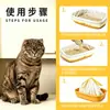 Sacos para lixo de gato, sacos especiais para resíduos de limpeza de banheiros de gato, fechamento com cordão, tipo rolo, sacos espessados para fezes de pet, coletor de fezes