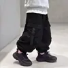 Roupa infantil para meninos primavera e outono macacão calças casuais estilo coreano infantil bonito versátil calças largas para crianças pequenas e médias calças compridas