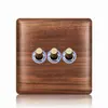 Palanca de comercio exterior interruptor basculante nórdico estilo industrial dos controles simples enchufe de interruptor simple doble material de madera maciza doméstico 86