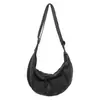 Bolsa de lona para mujer, bolso cruzado, bolsa de mano estilo ins para estudiante, bolso de hombro casual, bolso de mano de nicho tipo dumpling, bolsa de viaje de gran capacidad