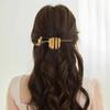 Pasador de Metal Transfronterizo con Lazo Sencillo para el Cabello, Accesorio para la Parte Trasera de la Cabeza, Aspecto de Alta Gama, Adorno de Resorte Recto para el Cabello