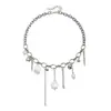 European and American Cross-Border Jewelry Sexy Hot Girl Heart Pearl Necklace Women's Trendy Cool Stylish Unique Street Style Fashion Clavicle Chain