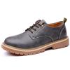 Zapatos Casuales de Trabajo Trendy para Hombre Transfronterizos Otoño/Invierno 2026 con Puntera Ancha, Suela de Piel de Vaca, Zapatos Retro de Estilo Británico para Hombre