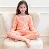 Conjunto de Ropa Interior Térmica de Algodón Grueso Clase A Otoño e Invierno para Niñas y Niños, Conjunto de Pijama para el Hogar sin Costuras