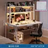 Mesa de computadora con tablero perforado para el hogar, escritorio sencillo, mesa con estantería integrada, mesa de estudio para secundaria, escritorio para dormitorio pequeño